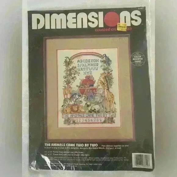 The animals come to buy two counted cross stitch from 1993 sampler ABCs - Picture 1 of 5